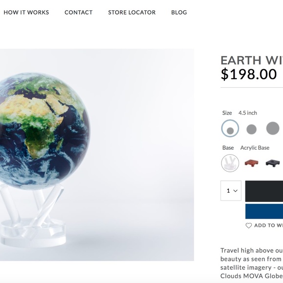 MOVA Earth with Clouds Globe - Picture 4 of 8